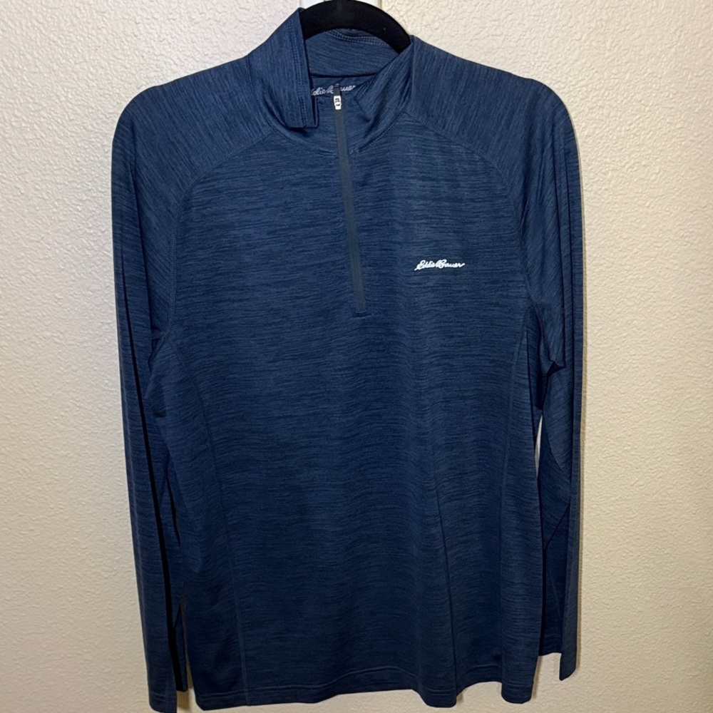 Eddie Bauer Navy Quarter-Zip Pullover
